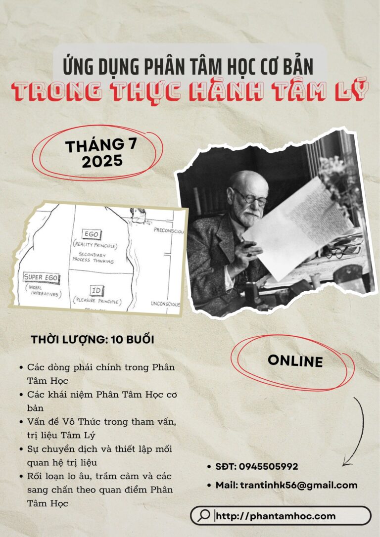 Khóa học “Ứng dụng Phân tâm học cơ bản trong thực hành tâm lý”
