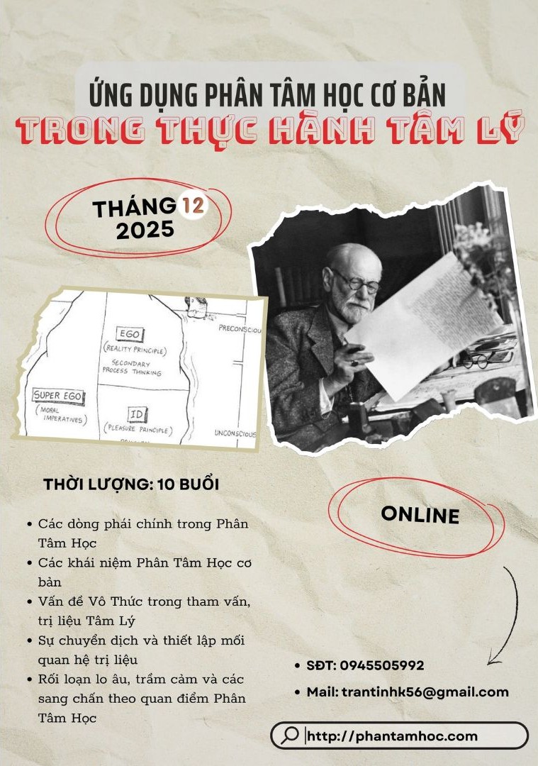 ỨNG DỤNG PHÂN TÂM HỌC CƠ BẢN TRONG THỰC HÀNH TÂM LÝ